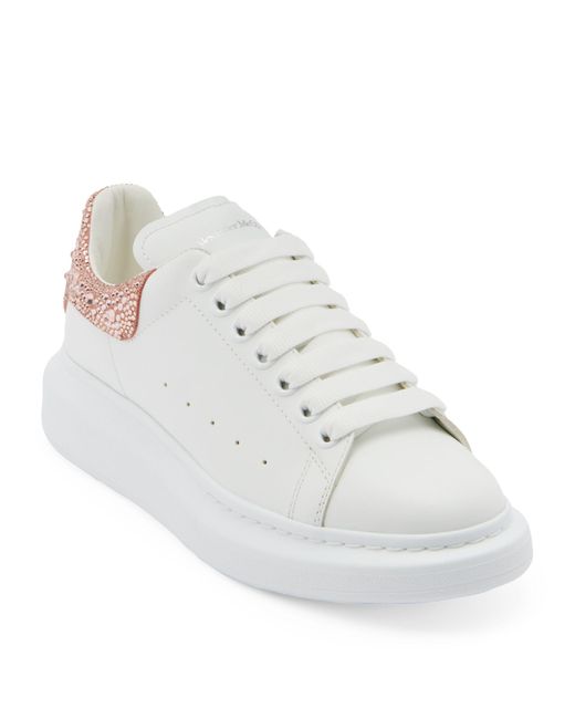 Alexander McQueen White Crystal-embellished Oversized Sneakers