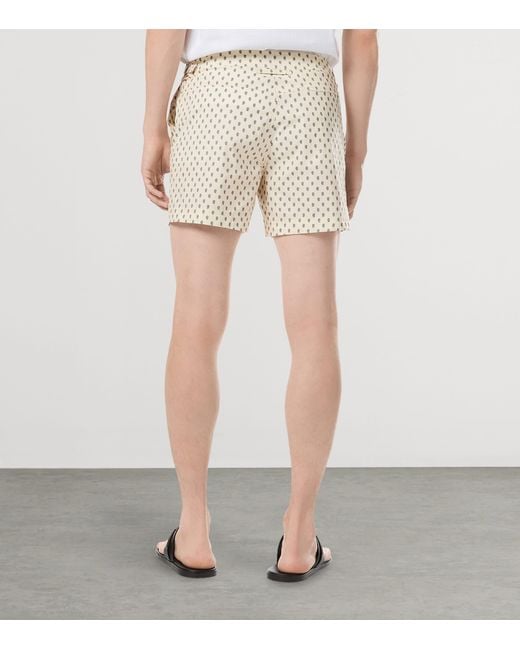 Tom Ford Natural Paisley Print Swim Shorts for men