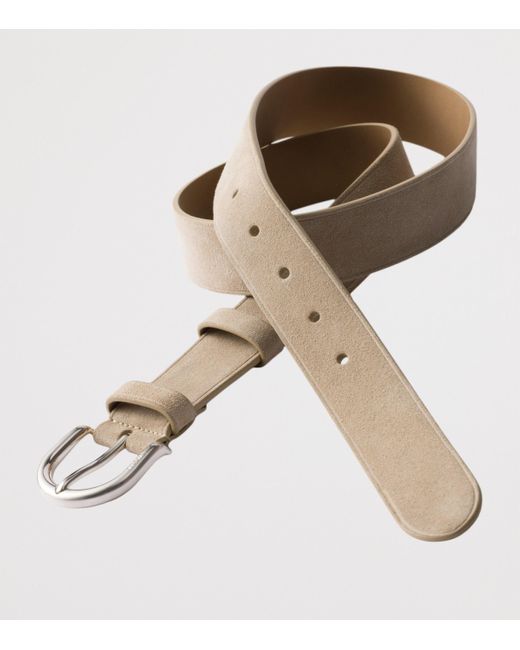 Prada Brown Suede Belt for men