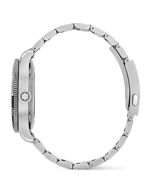Montblanc Metallic Stainless Steel 1858 Iced Sea Automatic Date Watch