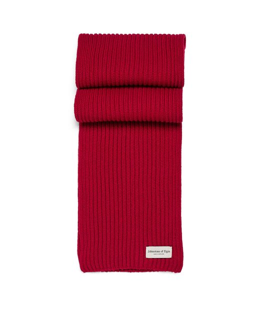 Johnstons Red Cashmere Lovat Scarf
