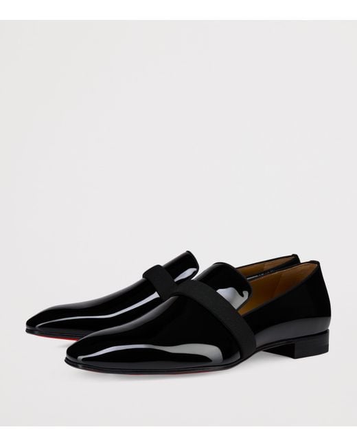 Christian Louboutin Black Dandydeco Patent Leather Loafers for men