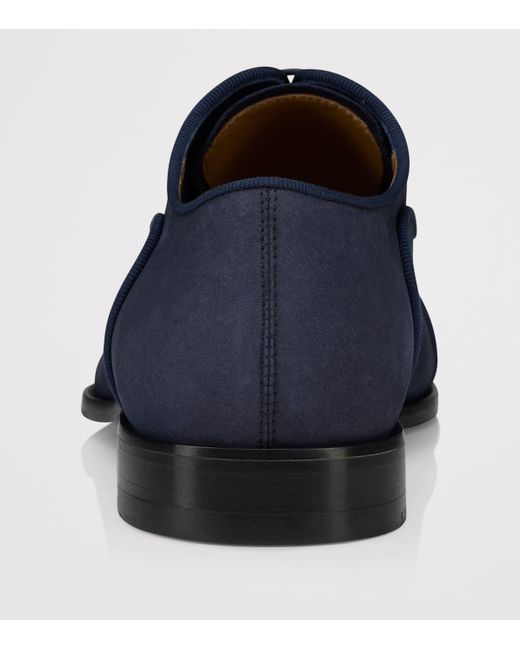 Christian Louboutin Blue Greggory Nubuck Leather Oxford Shoes