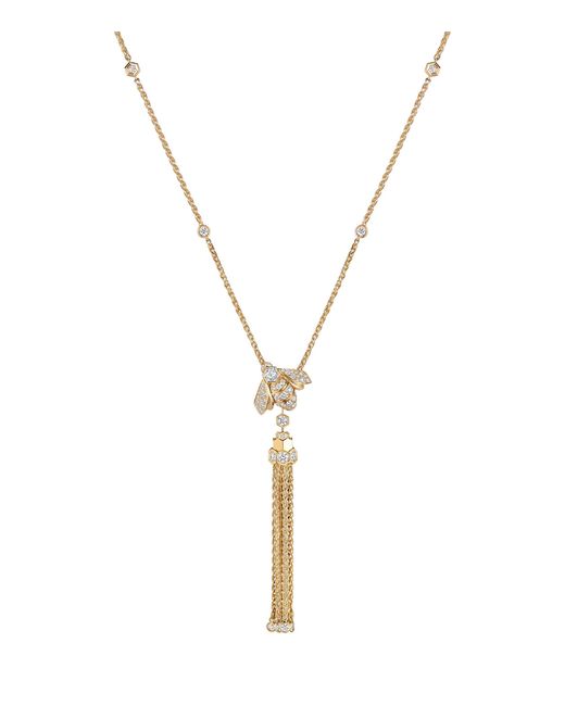 Chaumet Metallic And Diamond Bee De Pompon Pendant Necklace