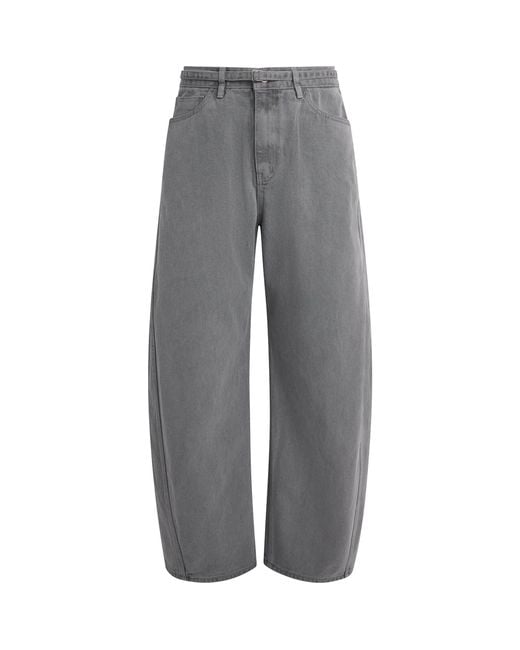 LE17SEPTEMBRE Gray Garment-Dyed Curved-Leg Jeans for men