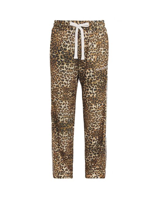 Cole Buxton Natural Leopard Track Trousers for men