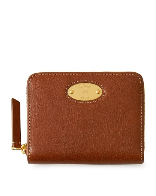 Mulberry Brown Logo Plaque Purse