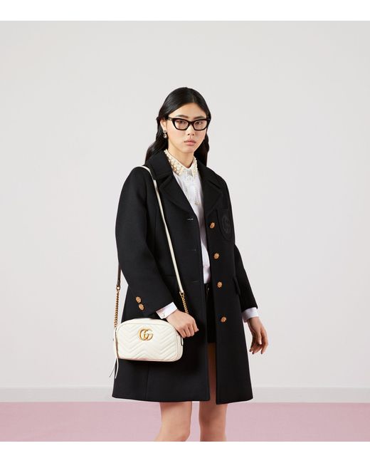 Gucci Natural Small Leather Marmont Matelassé Cross-body Bag