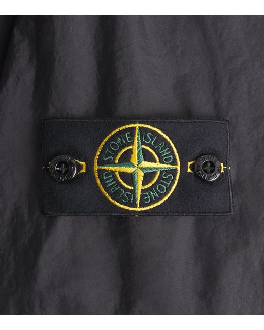 Stone Island Black Water-Resistant Nylon Jacket for men