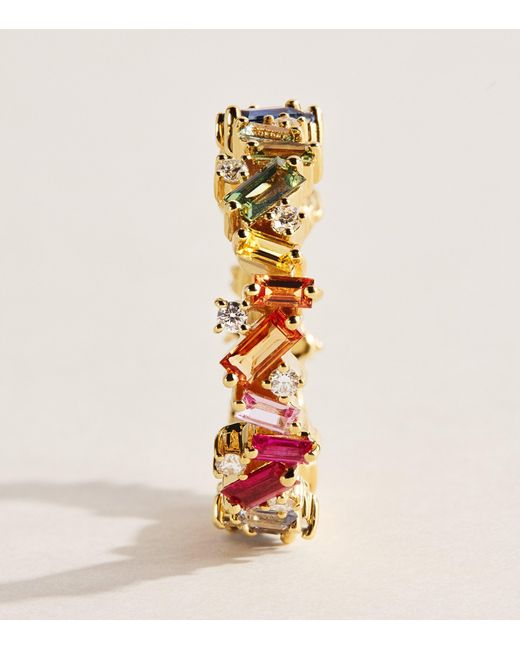 Suzanne Kalan Metallic Diamond And Sapphire Frenzy Eternity Ring