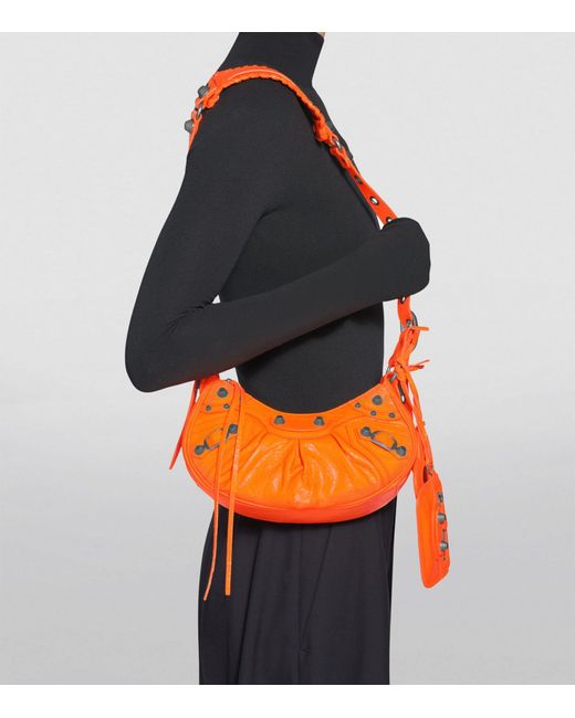 XS metallic orange leather Pocket bumbag