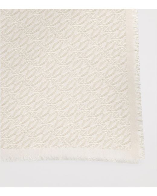Cartier Natural Silk-Wool C De Shawl