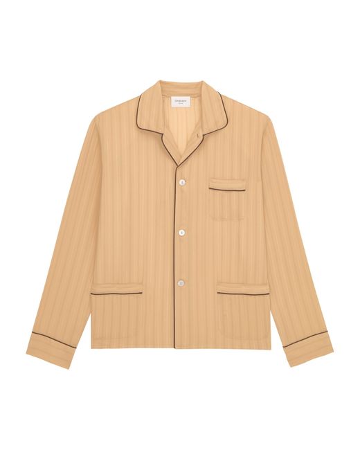 Saint Laurent Natural Silk Stripe Pyjama Top for men