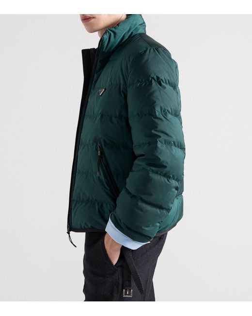 Prada Green Re-Nylon Puffer Jacket for men