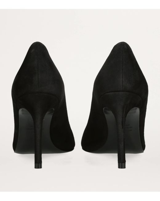 Stuart Weitzman Black Suede Stuart Power Pumps 85