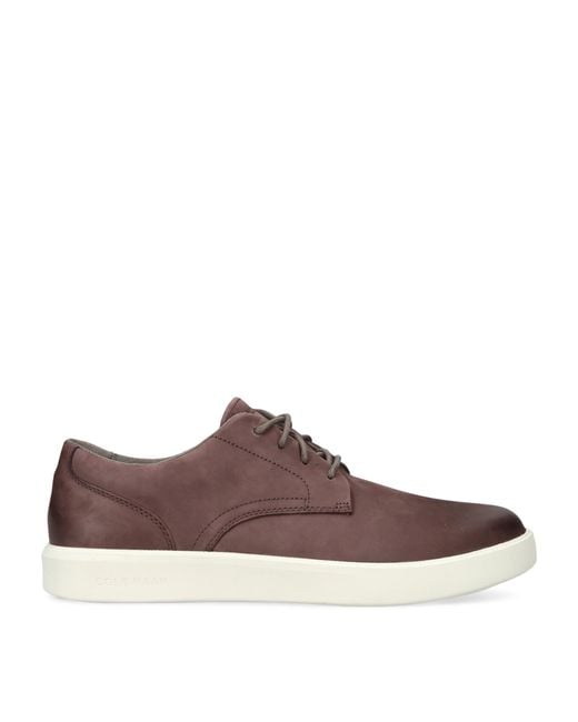 Cole Haan Brown Leather Grand Crosscourt Oxford Sneakers for men