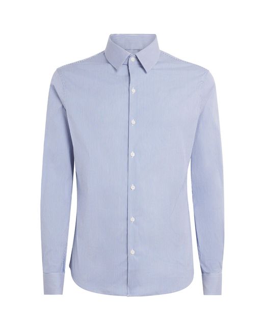 Sandro Blue Cotton Stripe Shirt for men