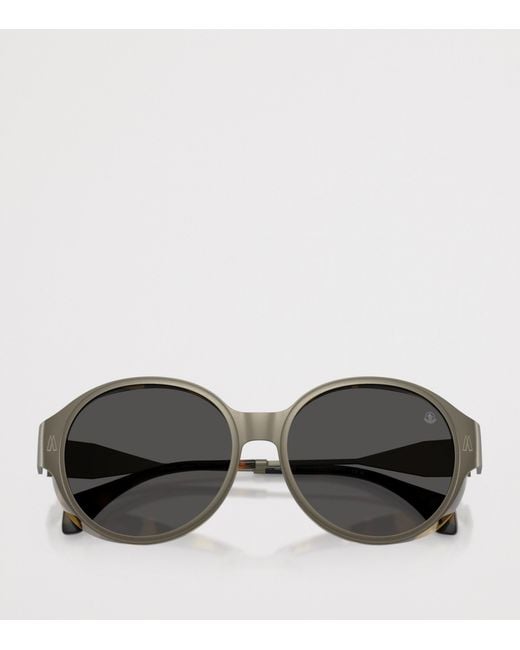 Moncler Gray Titanium Auros Round Sunglasses