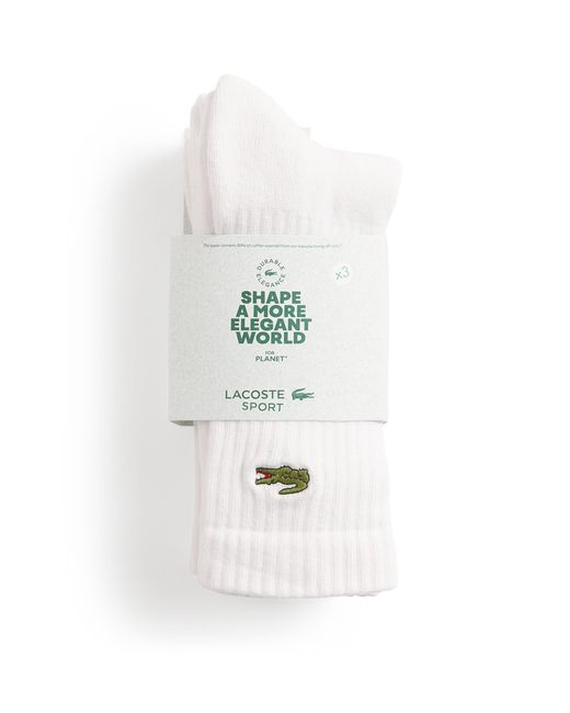 Lacoste White Sport Socks for men