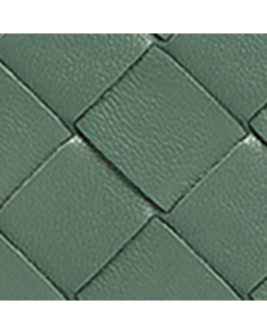 Bottega Veneta Green Medium Leather Intrecciato Pouch