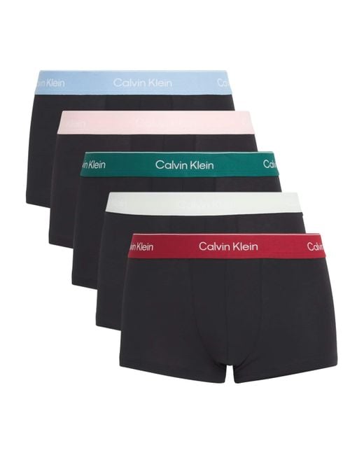 Calvin Klein Multicolor Stretch-Cotton Low-Rise Trunks for men