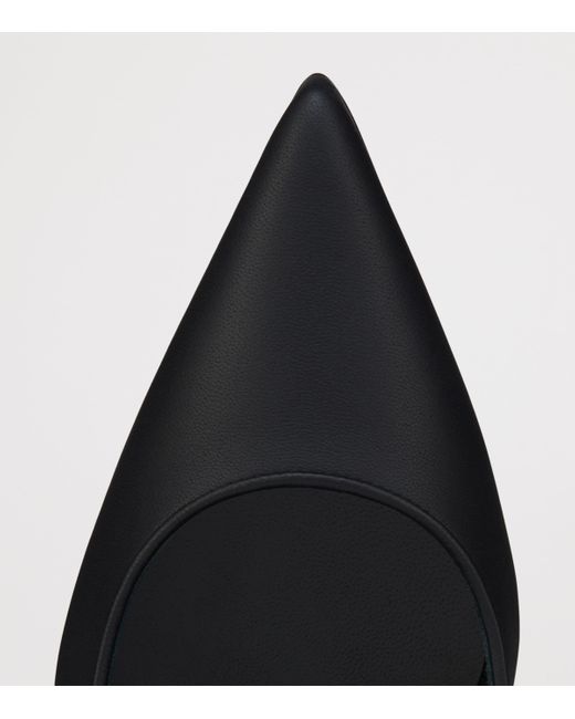 Christian Louboutin Black Sporty Kate Leather Slingback Pumps 85