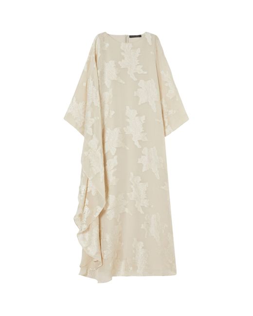 Marina Rinaldi Natural Silk-Blend Sughero Maxi Dress