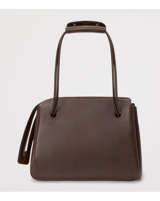 Loewe Brown Large Grained Leather Madrid Shoulder Bag