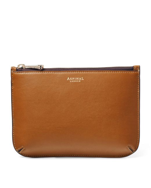 Aspinal Brown Medium Leather Ella Pouch