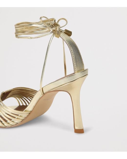 Kurt Geiger Metallic Leather Embellished Heeled Sandals