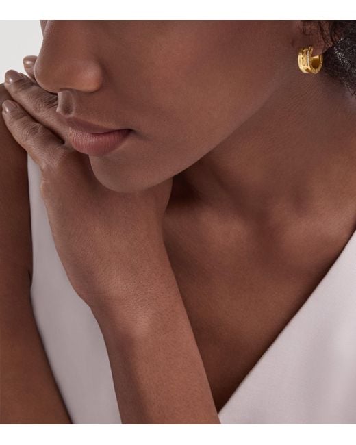 BVLGARI Metallic And Diamond B.Zero1 Earrings