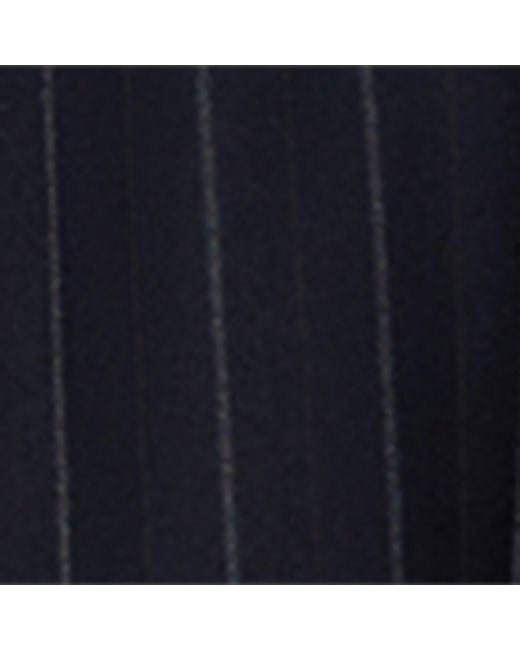 Weekend by Maxmara Blue Stretch-Virgin Wool Pinstripe Wide-Leg Trousers