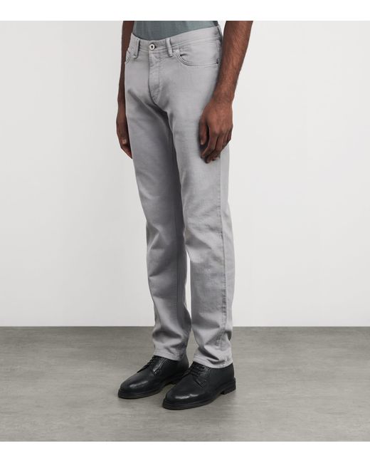 Brioni Gray Meribel Straight Jeans for men