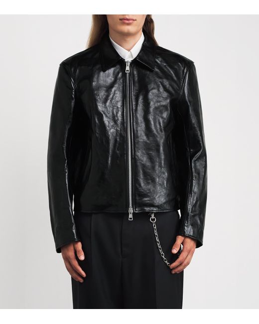 Our Legacy Black Leather Mini Jacket for men