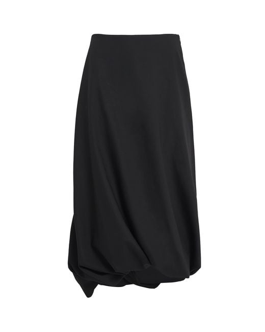 Rohe Black Twisted Midi Skirt