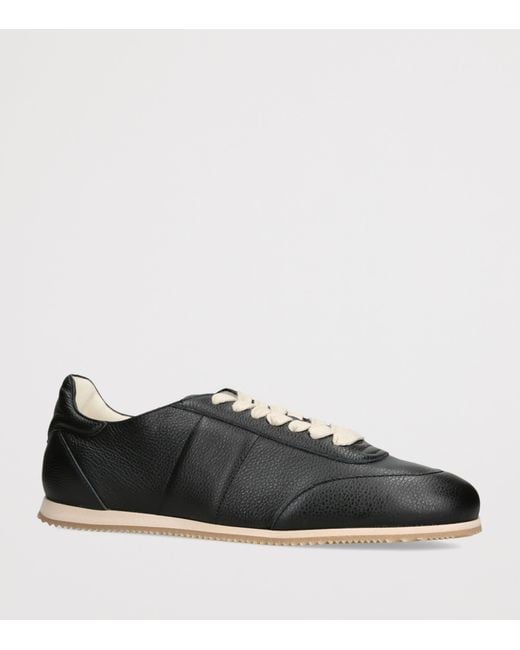 Born Outside Black Leather Tempo Sneakers for men
