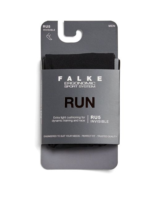 Falke Gray Ru5 Invisible Ankle Socks for men