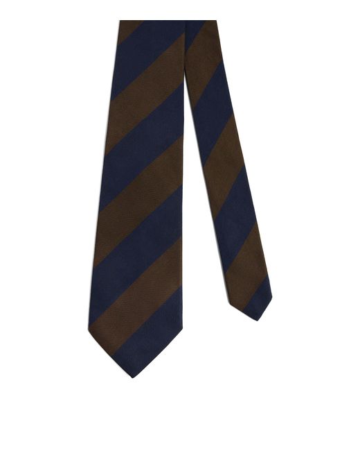 Dunhill Blue Mulberry Silk Stripe Tie for men