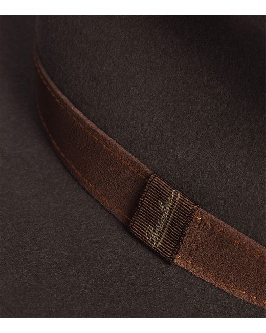 Borsalino Brown Wool-Silk Alessandria Hat for men