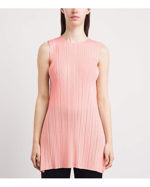 Pleats Please Issey Miyake Pink Monthly Colors March Mini Dress