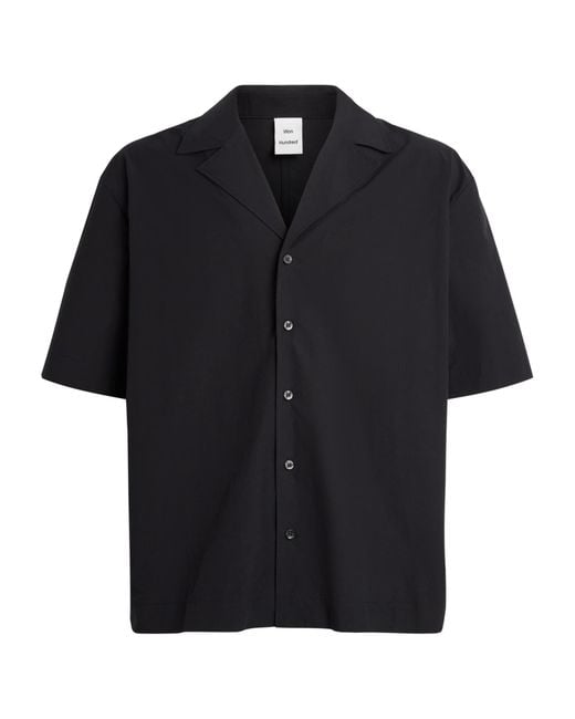 Won Hundred Black Cotton Desmond Shirt for men