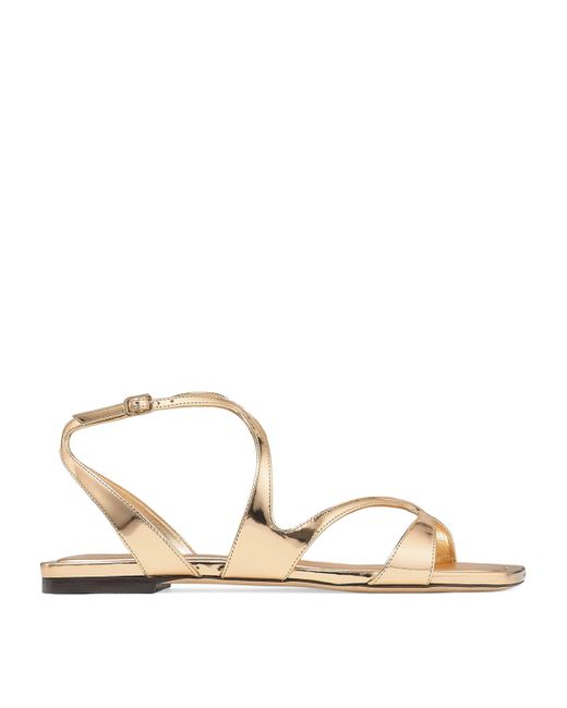 Jimmy Choo Natural Ayla Leather Sandals