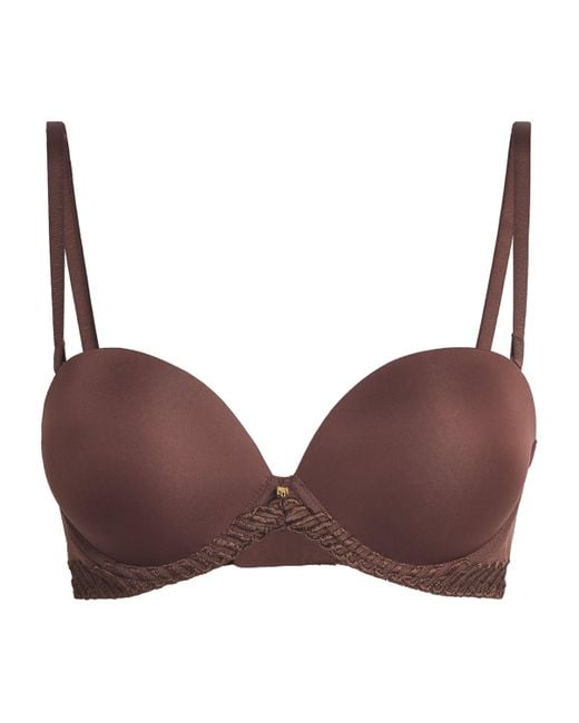 Aubade Brown Sheer Emotion Plunge Bandeau Bra