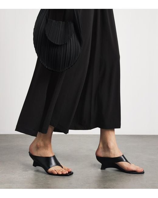 Issey Miyake Black Drape Jersey Cropped Trousers