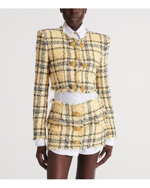 Balmain Metallic Tweed Glitter Jacket