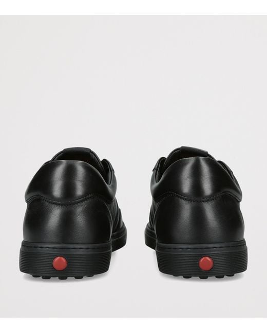 Tod's Black Leather Elastic Cassetta Sneakers for men