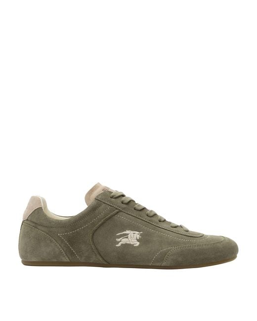Burberry Green Suede Knight Runner Sneakers for men