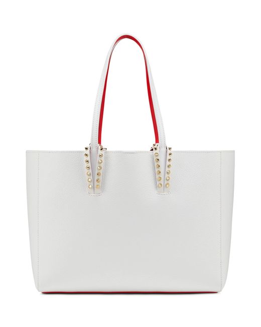 Christian Louboutin White Cabata Small Leather Tote Bag