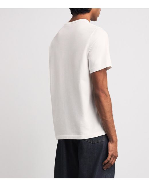 J.W. Anderson White Cotton Embroidered Anchor T-Shirt for men