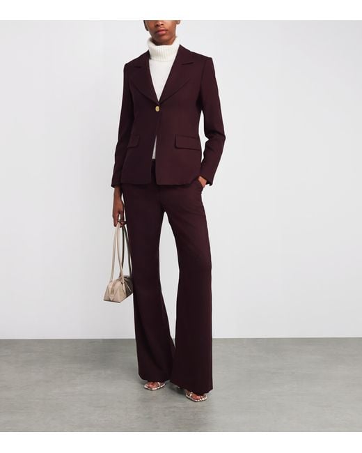 Veronica Beard Purple Kessler Single-Breasted Blazer